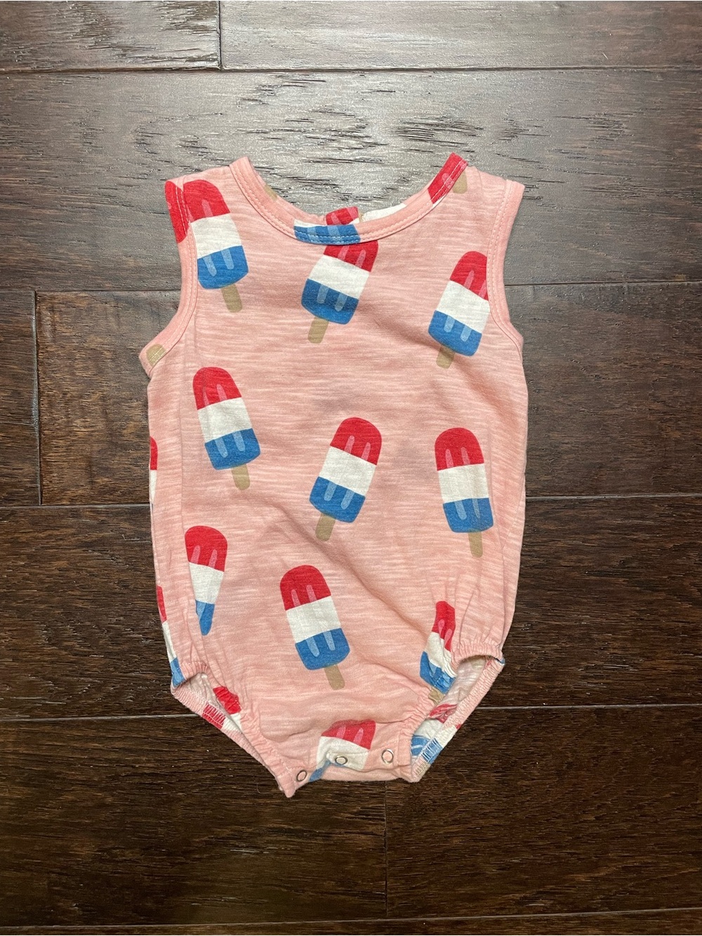 Red White Blue and pink onesie size 6-12 month